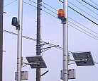 ソーラー電源方式の遠隔受信機の設置例