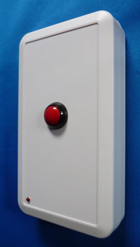 無線押しボタン式リモコンスイッチ,ボタンが１回指で押されると約２秒間だけ無線スイッチに向けて電波が発信